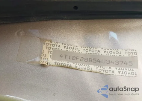 2004 Toyota Avalon Xl из США, поврежденный, VIN 4T1BF28B54U343745